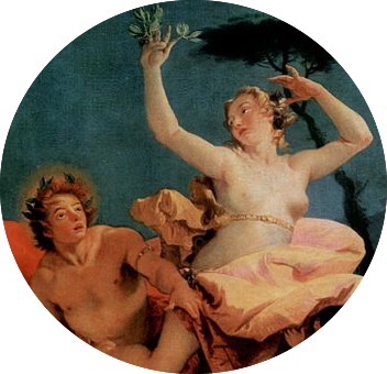 Giovanni Battista Tiepolo, Apollo und Daphne (1743–1744), Musée du Louvre, CC0